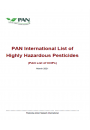 PAN-Liste hochgefährlicher Pestizide (HHPs)